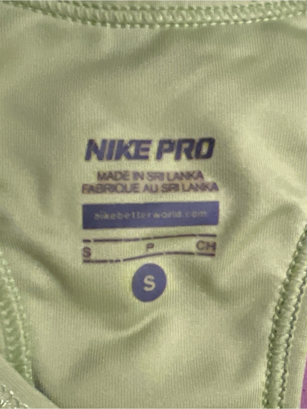 Nike Neon Yellow Dri-FIT Racerback Sports Bra - Picture 2 of 3